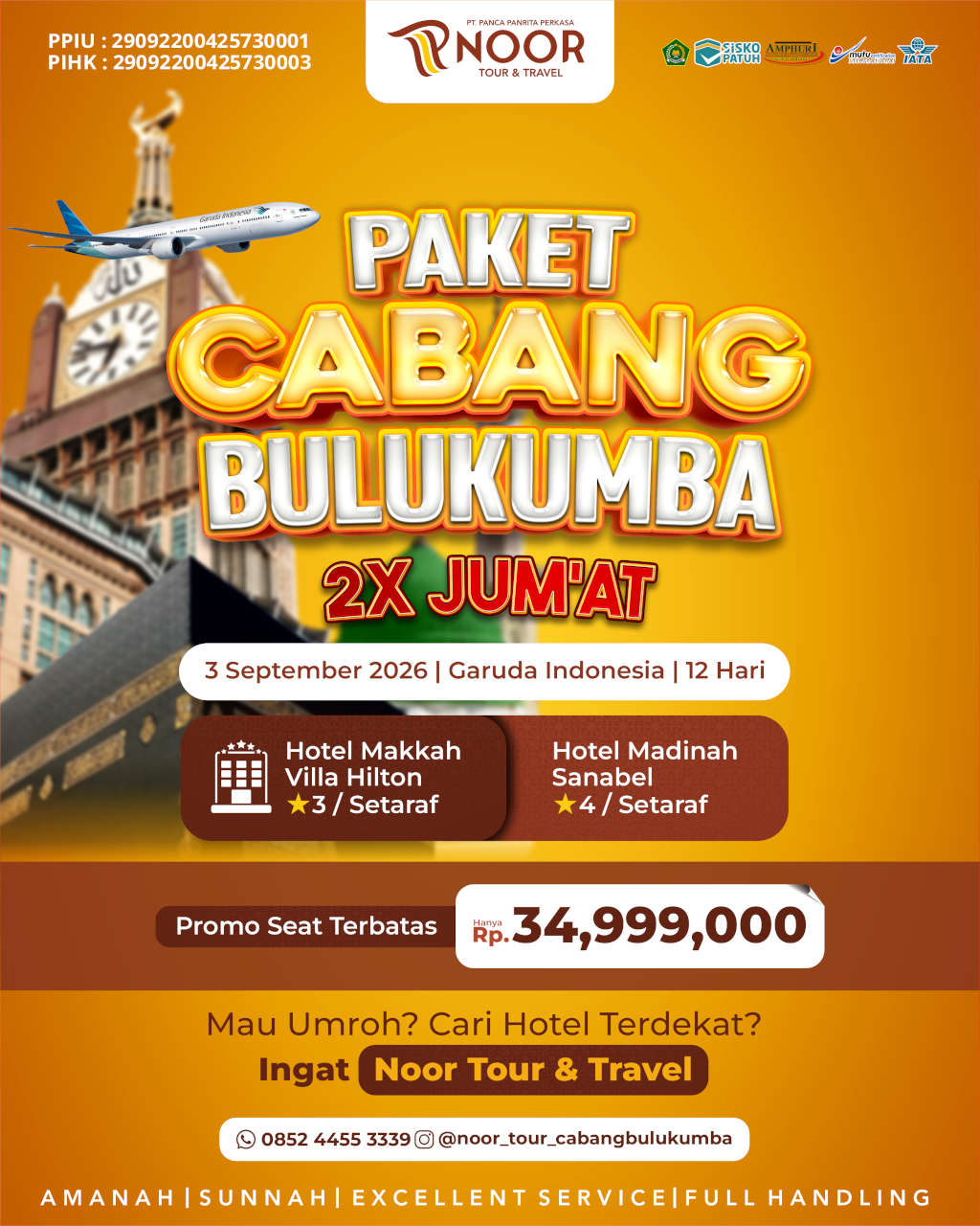 PAKET CABANG BULUKUMBA VILA-SANABEL 3 SEPTEMBER