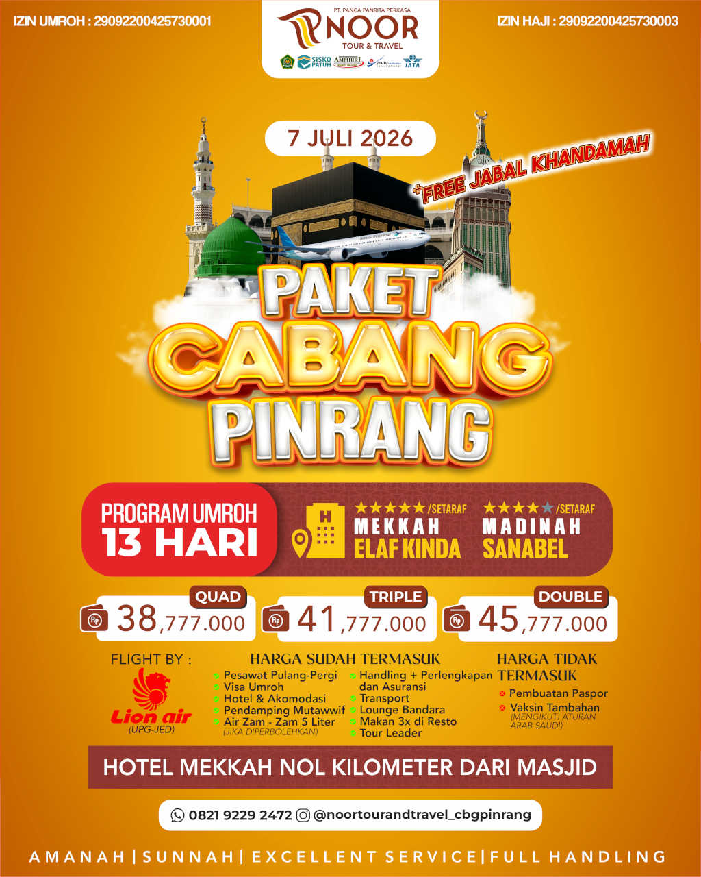 PAKET CABANG PINRANG 7 JULI 2026