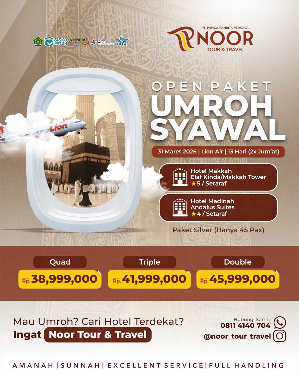 PAKET UMROH SYAWAL 31 MARET 2026